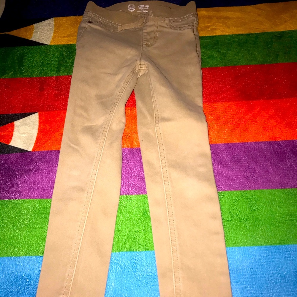 Girls skinny tan pants